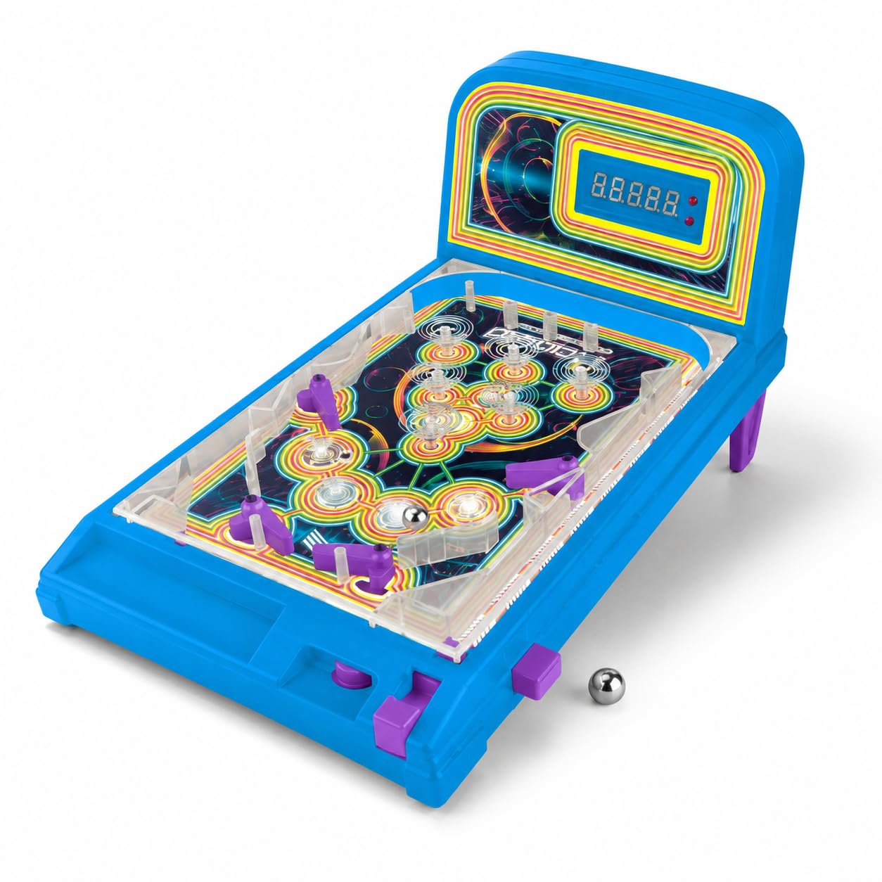 Mini Pinball Machine for Kids Led Tabletop Arcade Game with Sound Age 6+