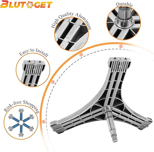 Miniatura 2 de Blutoget DC97-15491A Conjunto de eje de brida de arandela con 6 paquetes de pernos hexagonales DC60-40137A Spider - Compatible con montaje de eje de