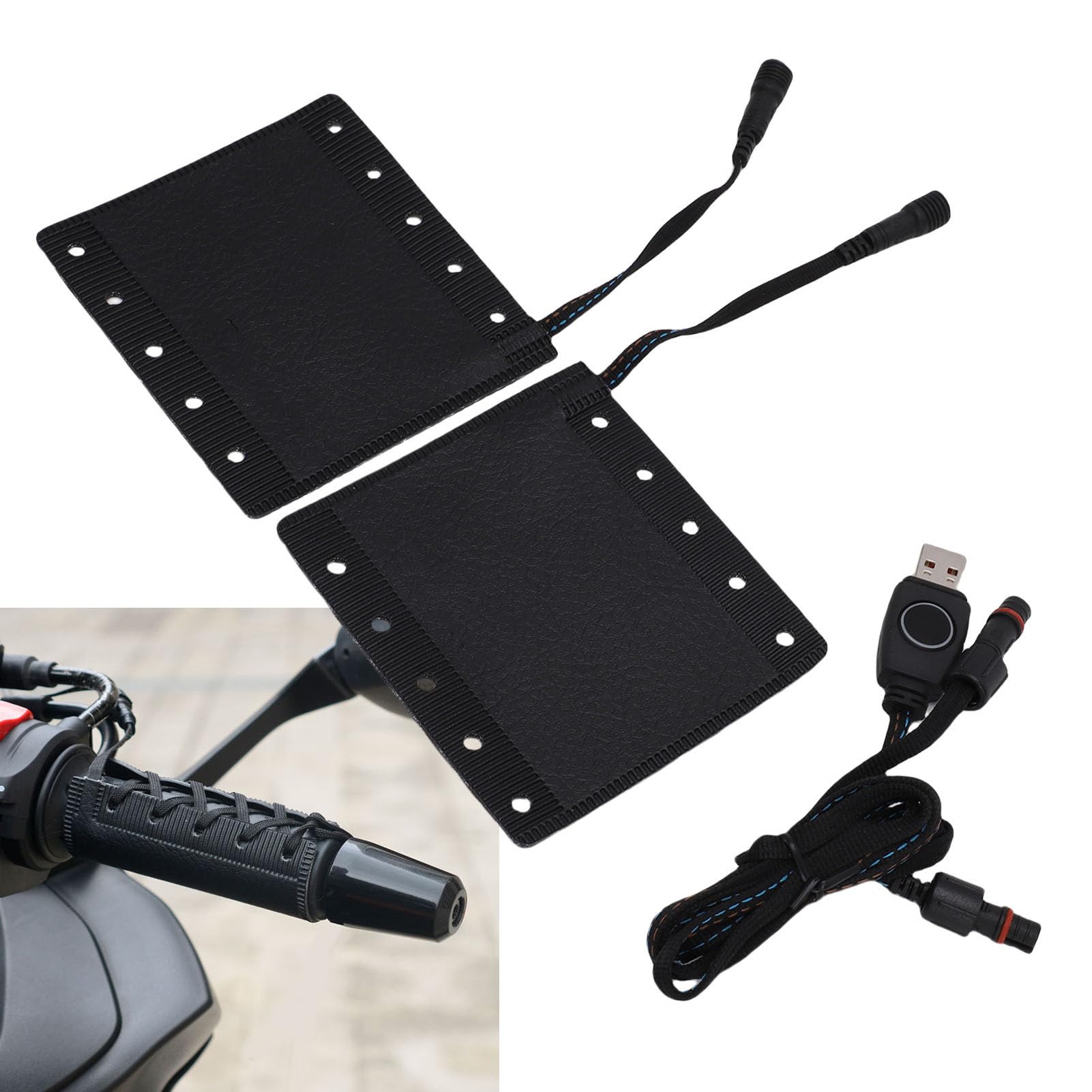 FILFEEL Copri Manopole Moto Riscaldate Tramite USB – Riscaldamento Rapido in 10 Secondi, 3 Livelli di Calore, Scaldamani ATV IP67 per Moto, Scooter, Bici Elettriche e Mountain Bike – Universale 5