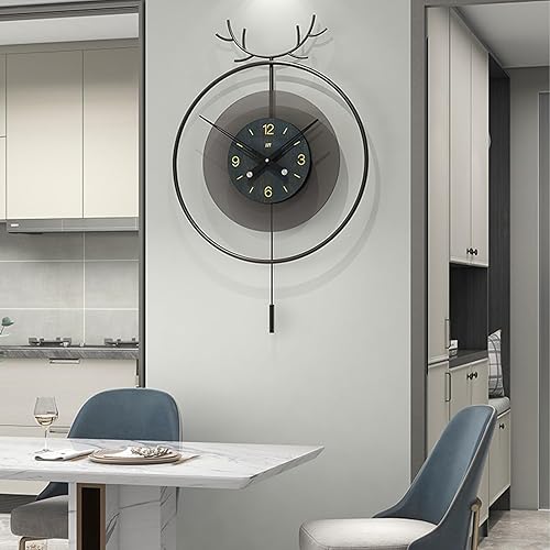 Miniatura 2 de 19-Inch Retro Gear Wall Clock, Home Personalized Industrial Style Wall Decoration Light Luxury Clock, Used in Bedroom, Living Room and Office