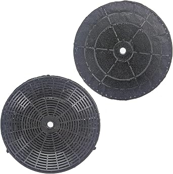 SPARES2GO Round Carbon Filter Pair compatible with Elica Cooker Hood Vent Extractor
