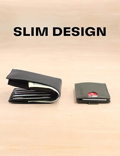 Miniatura 5 de Timberland Cartera delgada de cuero con bolsillo frontal para tarjetas de crédito para hombre