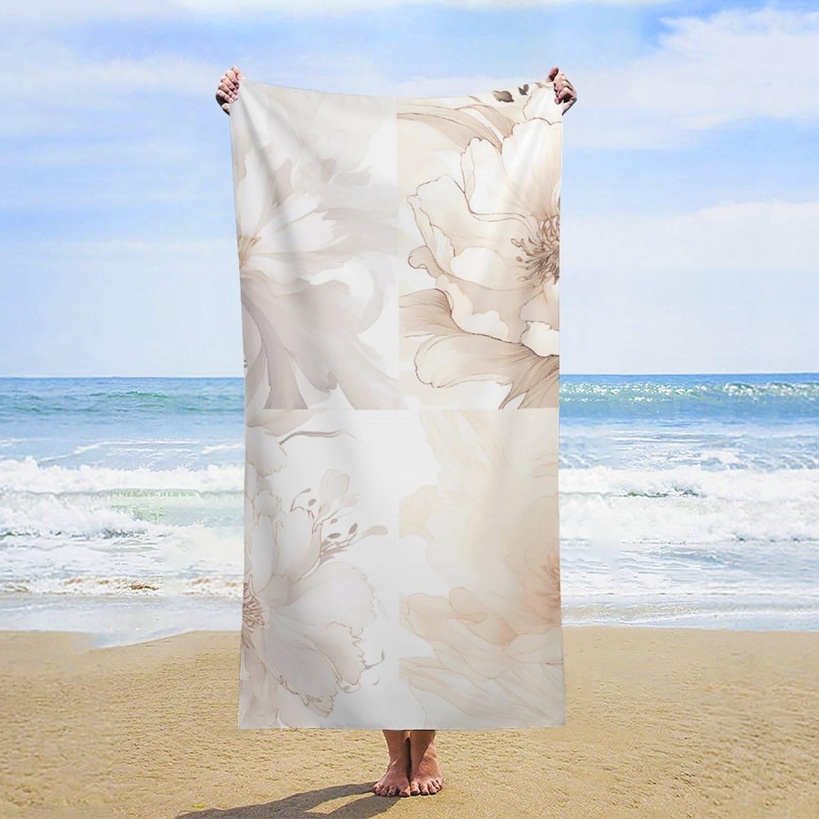 NTVOWPZO Image Beach Towel Oversized Microfiber Bath Towels Lightweight Sand Proof Beach Towels Absorbent Pool Towels for Swimming Yoga Bathroom Towel 31.5" X 63"