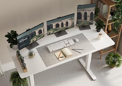 Miniatura 6 de Claiks Escritorio eléctrico de pie, escritorio de pie de altura ajustable, escritorio de pie de 55 x 24 pulgadas, escritorio de oficina en casa con
