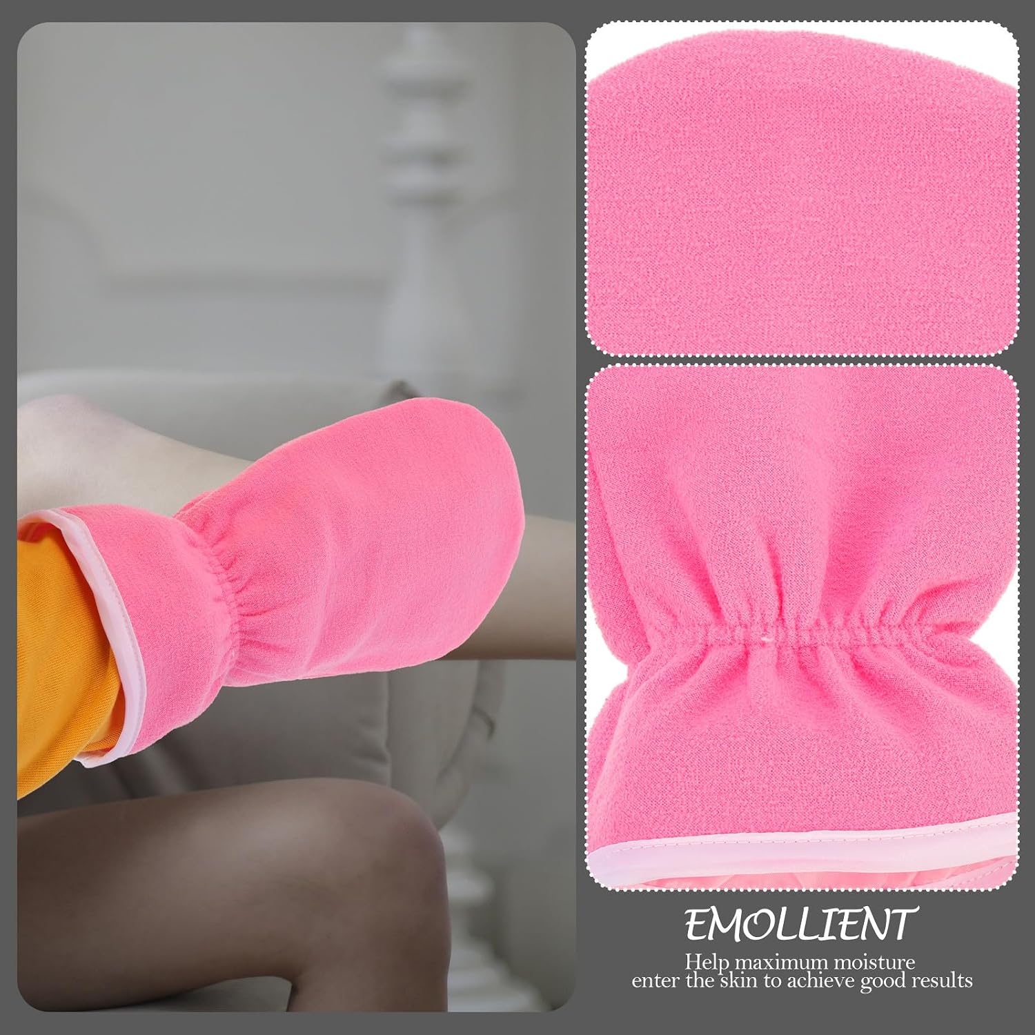 3 Pairs Hand Spa Gloves, Elastic Opening Lint Polyester