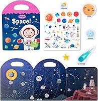 Vista 11 de Paquete de 3 libros de calcomanías reutilizables de gelatina para niños pequeños de 1-3, 2-4 años, juguetes de viaje portátiles, libro de Vehículo