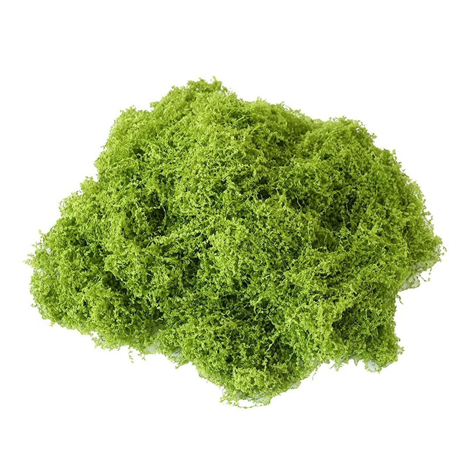 DIWAL Green Artificial Moss Decorative, Artificial Fake Green Lichen Plants, Fake Moss Decoration for Home, Garden,Landscaping, Floristry,Model Making, Arts and Crafts(100g)