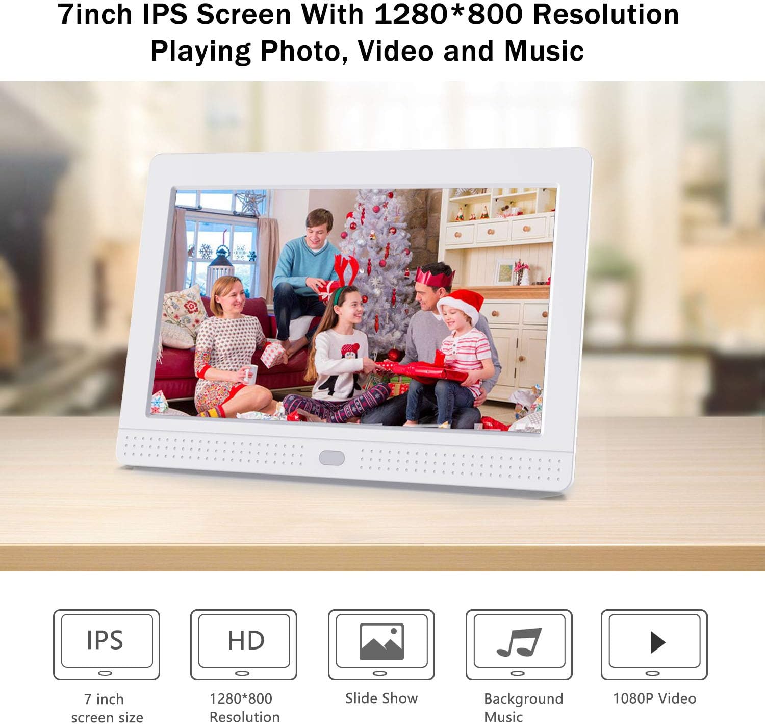Uр Tо 40% оƒƒ Atatat Digital Picture Frame with IPS Screen, 1080P Video, Background Music, Digital Picture Frame 1280x800 with Remote Control, Auto Rotate, Calendar, Time (7 Inch White) Exсluѕіvе Dіѕсоunt 🔥 Atatat Digital Picture Frame with IPS Screen, 1080P Video, Background Music, Digital Picture Frame 1280x800 with Remote Control, Auto Rotate, Calendar, Time (7 Inch White)