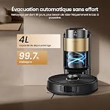 Proscenic Q20 Plus Robot Aspirateur Laveur 10000Pa avec Station Sans Sac Vidage Automatique,200Min Aspirateur Robot et Serpillière,Nav Lidar Cartographie,Évitement d'obstacles,Pour Poils Animaux Tapis - 3