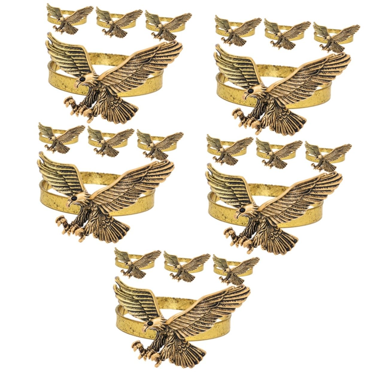 Alipis 20 Piezas Servilletero Anillos para Servilletas Adorno De Servilleta Decoración De Mesa Navideña Sostenedores del Anillo De Servilleta Anillos De Servilleta Golden Ferroaleaciones