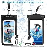 Vista 7 de SYNCWIRE Bolsa impermeable para teléfono [paquete de 2] - Funda universal IPX8 impermeable para teléfono con cordón compatible con iPhone