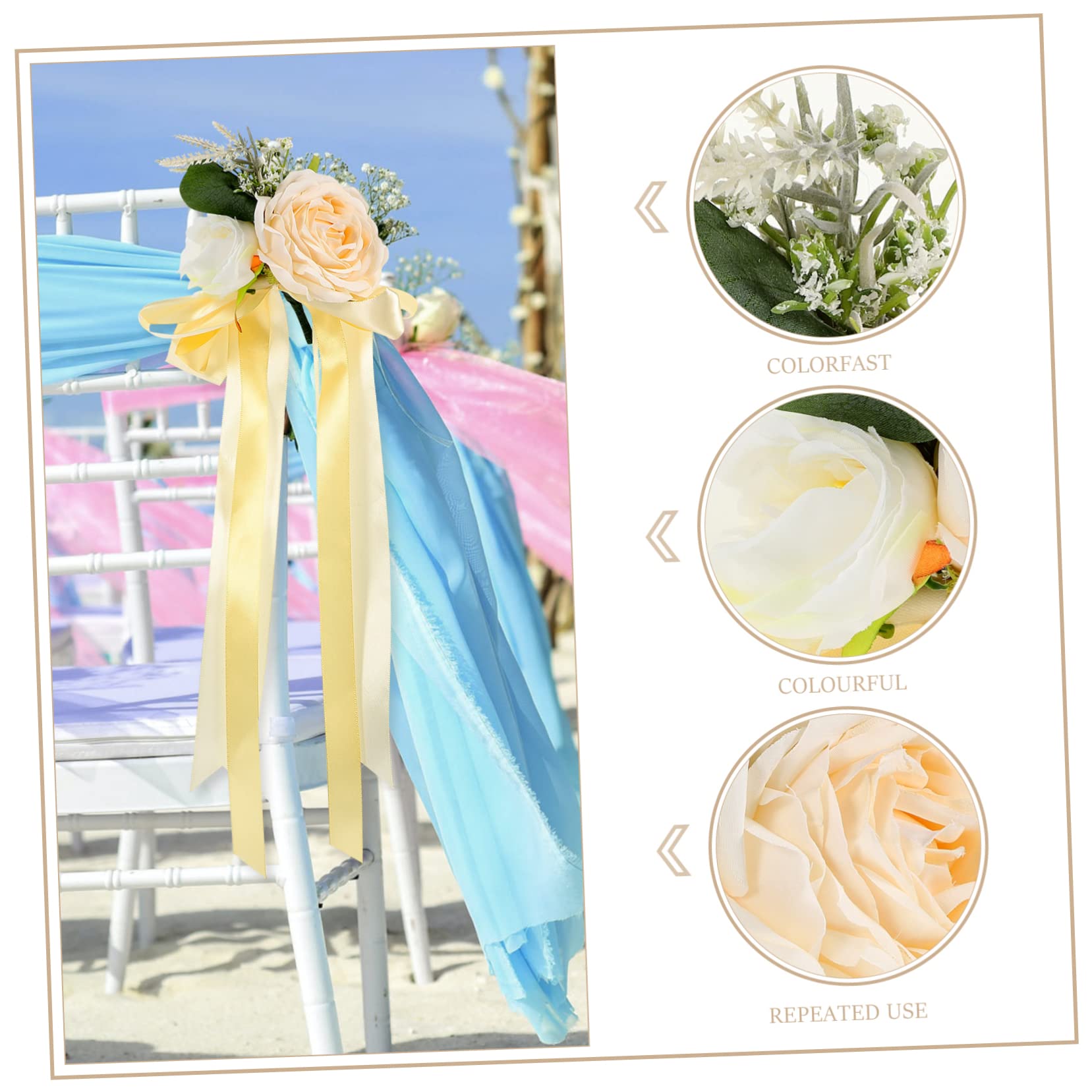 Zerodeko 6stücke Hochzeitsauto Blumen Dekorationen Für Rückspiegel Künstliche Rosen Für Hochzeitsfahrzeuge Lebensnahe Blumenarrangements Für Braut Und Bräutigam