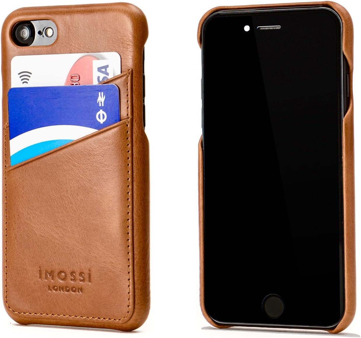 imossi London Apple iPhone 7 Leather Phone Case Brown
