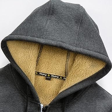 Générique Veste Polaire Capuche Homme Hiver Épaisse Doublure Chaude Sport Zip Poches Softshell (FR/ES, Alpha/lettres, M, Taille Normale, Taille Normale, Dark Blue