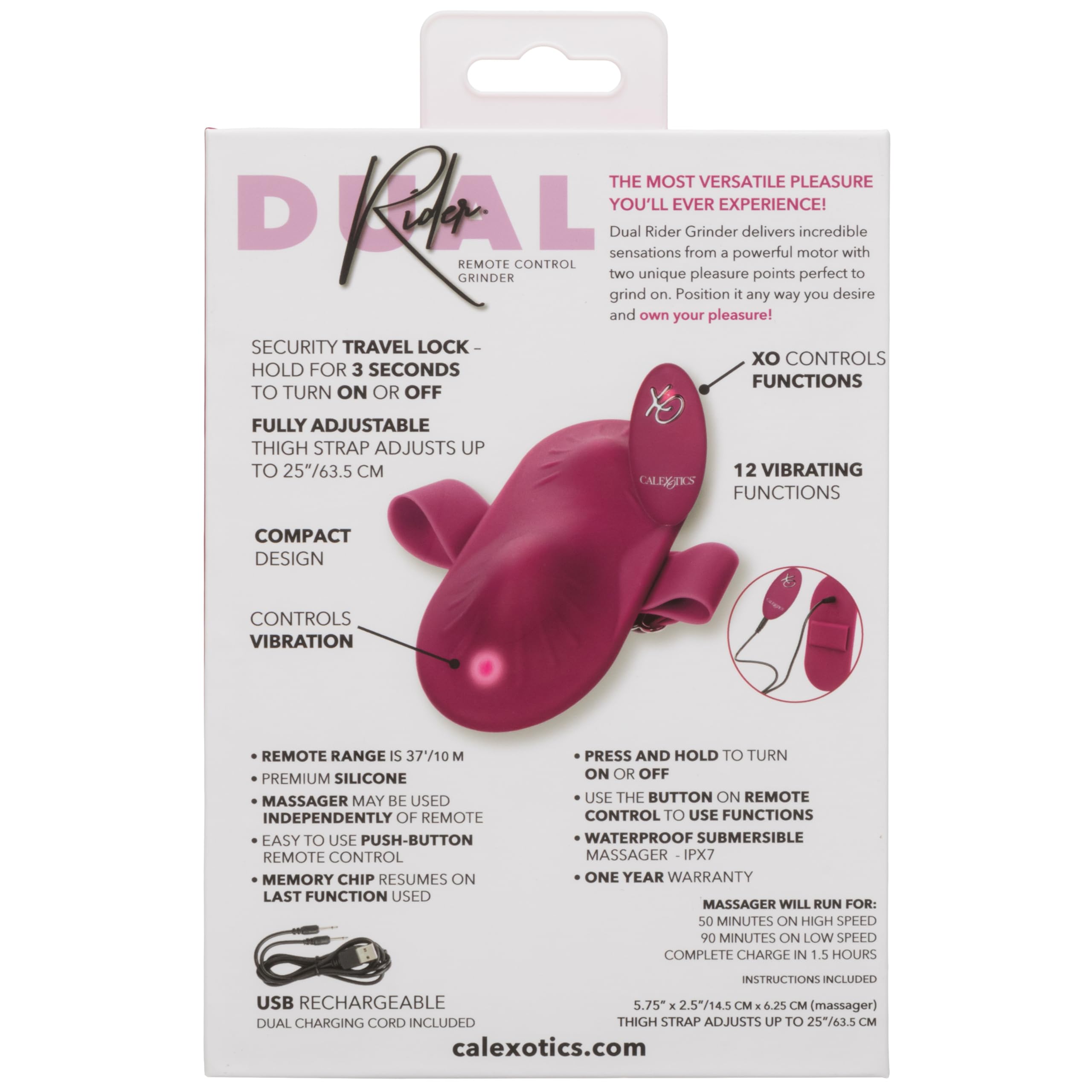 Amazon.com: CalExotics Dual Rider Remote Control Grinder Thigh Strap  Waterproof Silicone Vibrator - SE-4300-05-3 : Health & Household