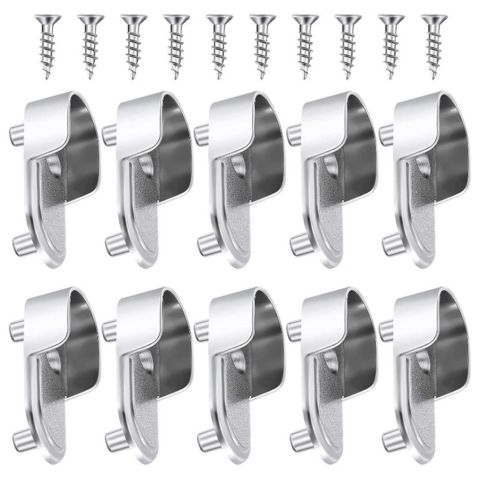 Pack of 10 strong alloy wardrobe hanger holders to maximize closet organization efficiency
