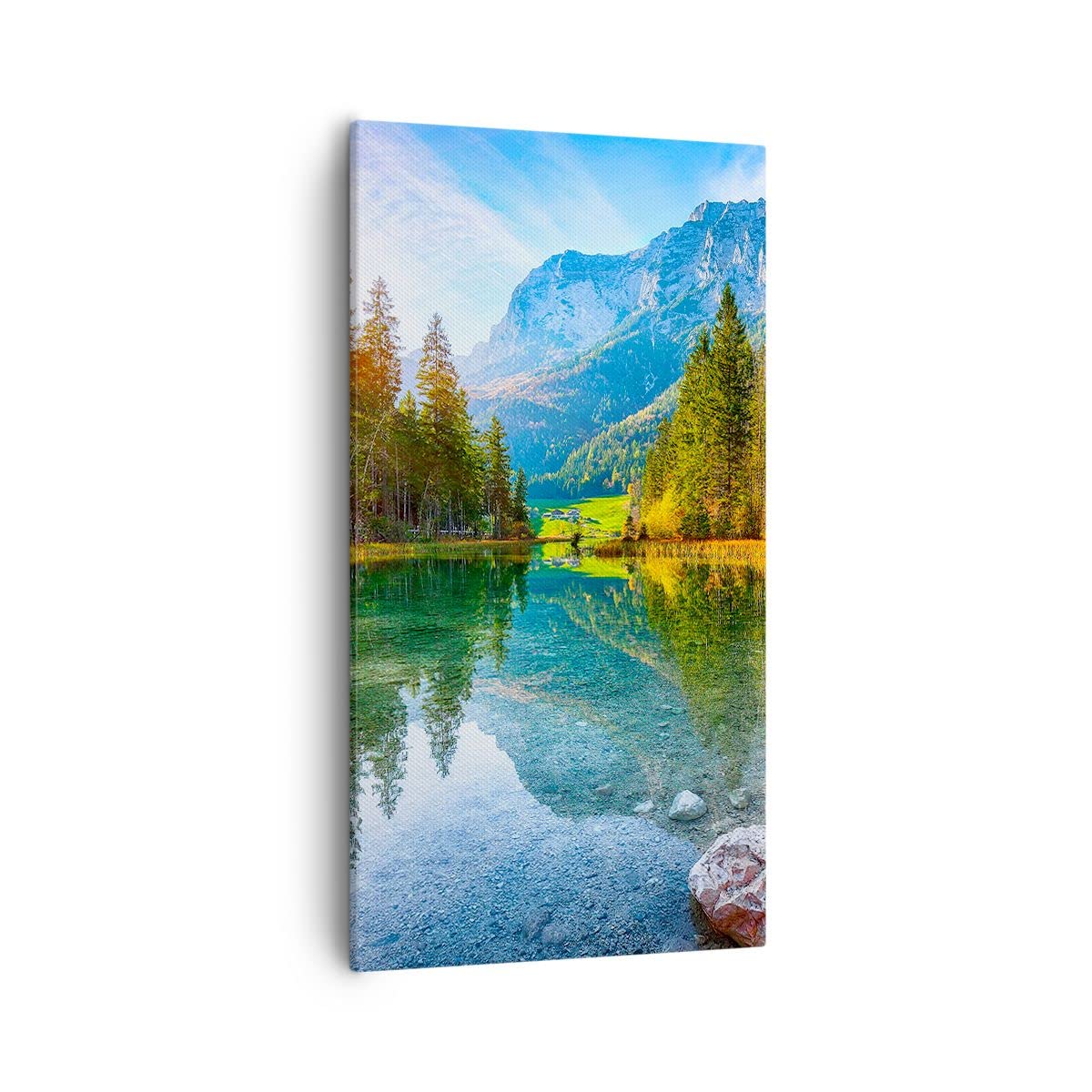 Lienzos decorativos 55x100cm Cuadro Sobre Lienzo Moderno Vertical Paisaje Montañas Amanecer Grande Dormitorio Cuadros Pared Imágenes Cuadros Decoracion Salon Wall Art Prints Decor PA55x100-4456