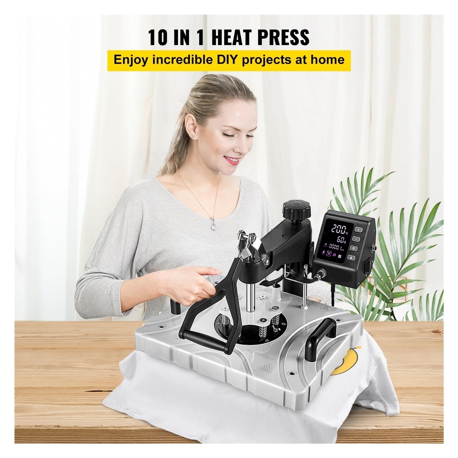 Máquina de prensado en caliente 8-1 10 en 1, sublimación de diseño abatible de 360 ​​grados, rojo, negro, blanco, 12x15 pulgadas, for tapa y taza(8-1 Red)