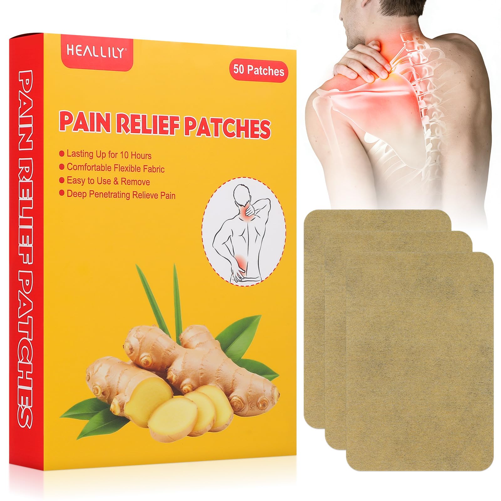 HEALLILY Self-Heating Ginger Patch