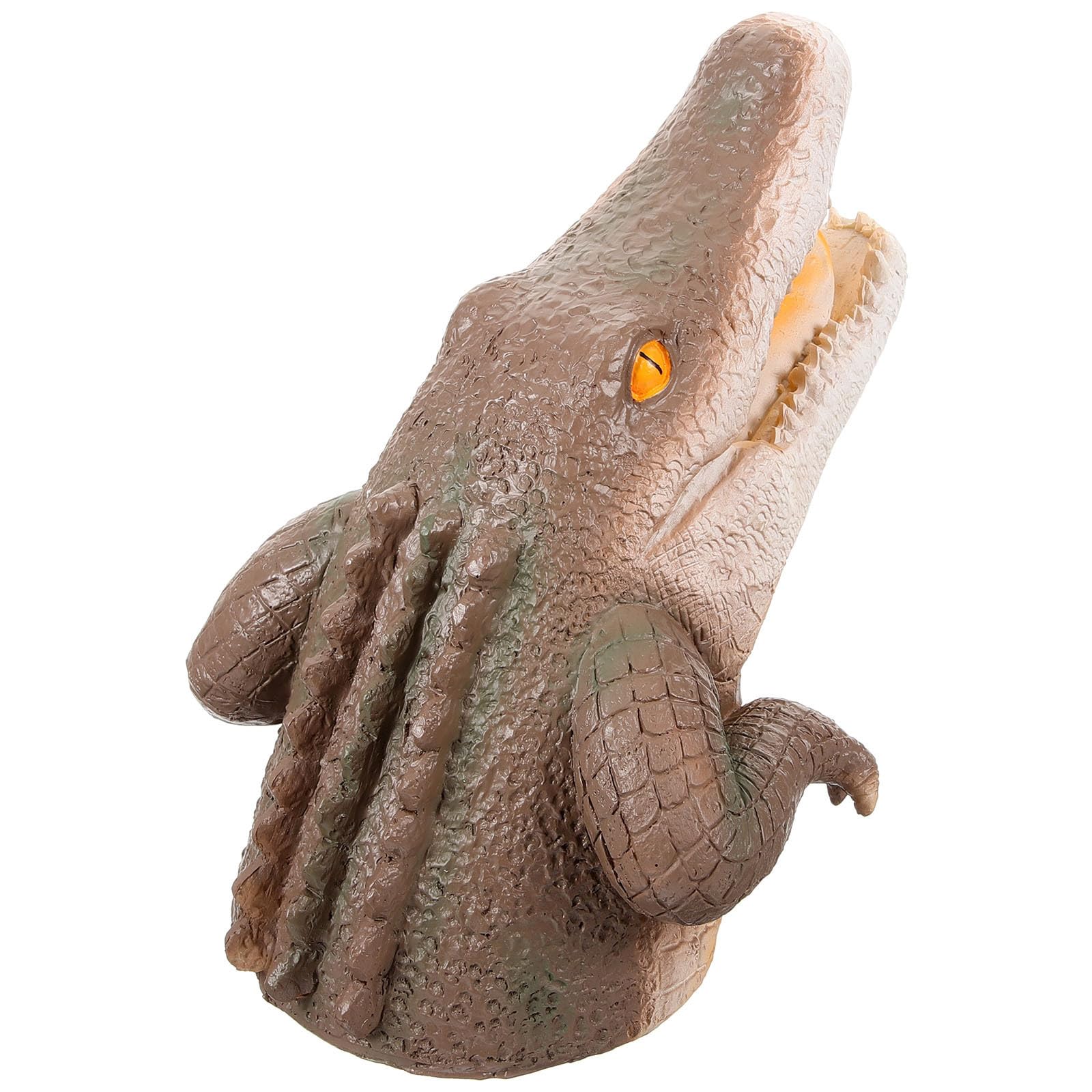 Tête de crocodile en résine modèle animal réaliste de simulation Hemobllo