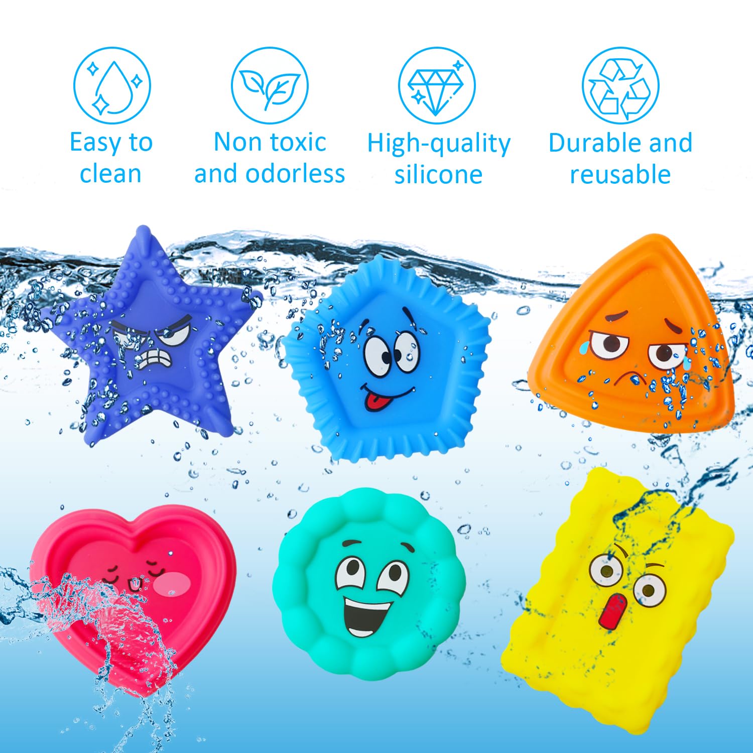 Cuackamily 6-teiliges Sensorik-Stein-Set – Fidget Spielzeug Für Kinder & Erwachsene