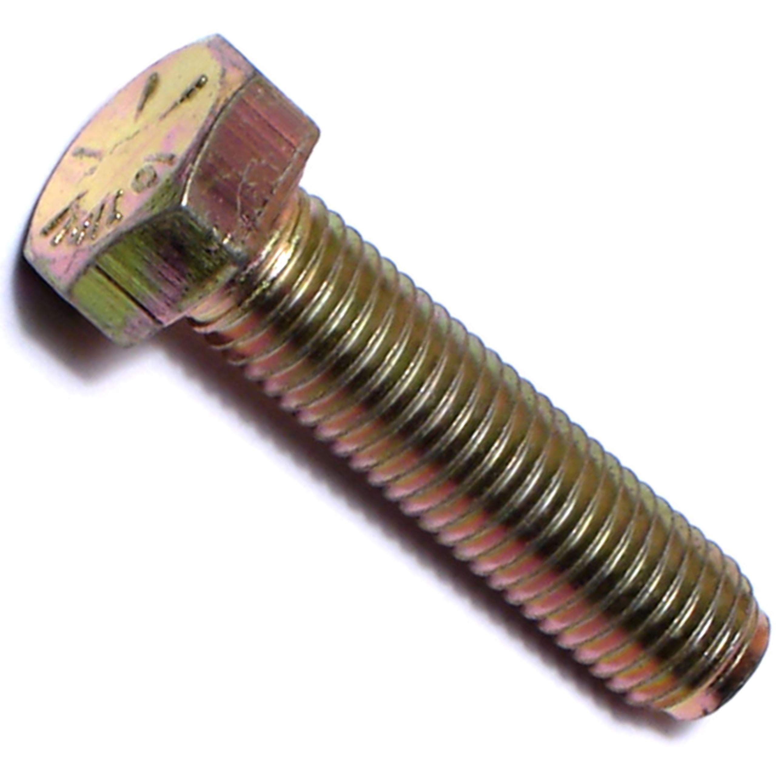 Hard-to-Find Fastener 014973251857 Grade 8 Fine Hex Cap Screws, 5/16-24 x 1-1/4, Piece-10, Yellow