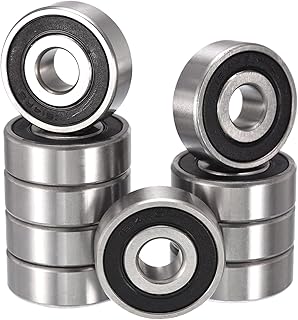 1614-2RS Deep Groove Ball Bearings, ID 3/8" x OD 1-1/8" x Width 3/8" Double Rubber Sealed Ball Bearing Pre-Lubricated Chrome Steel Z2 Lever 10pcs