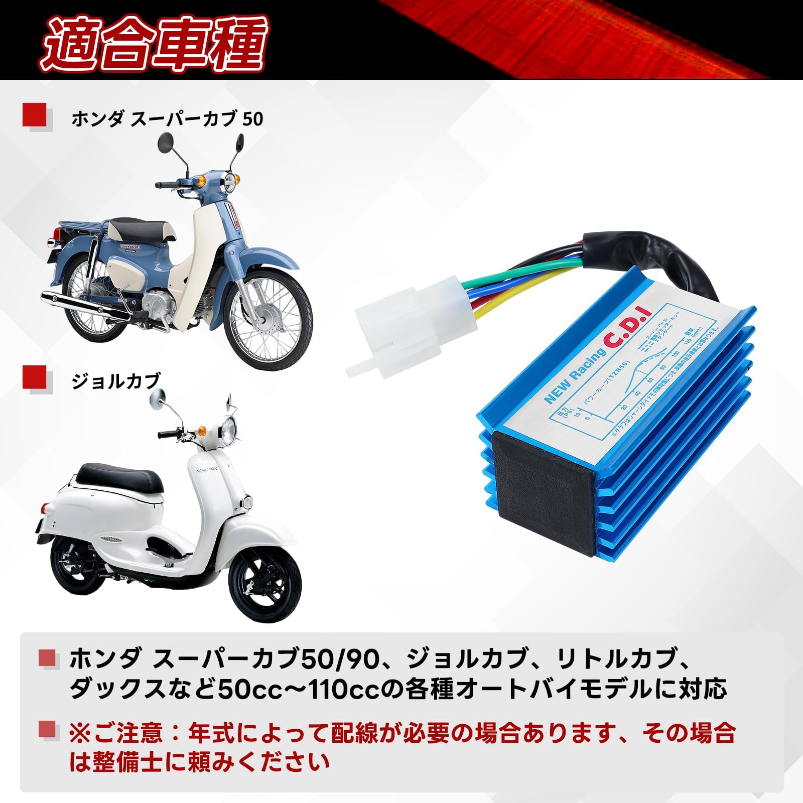 Amazon | JetsetMoto 5ピンAC交流CDI点火システム ホンダ スーパーカブ