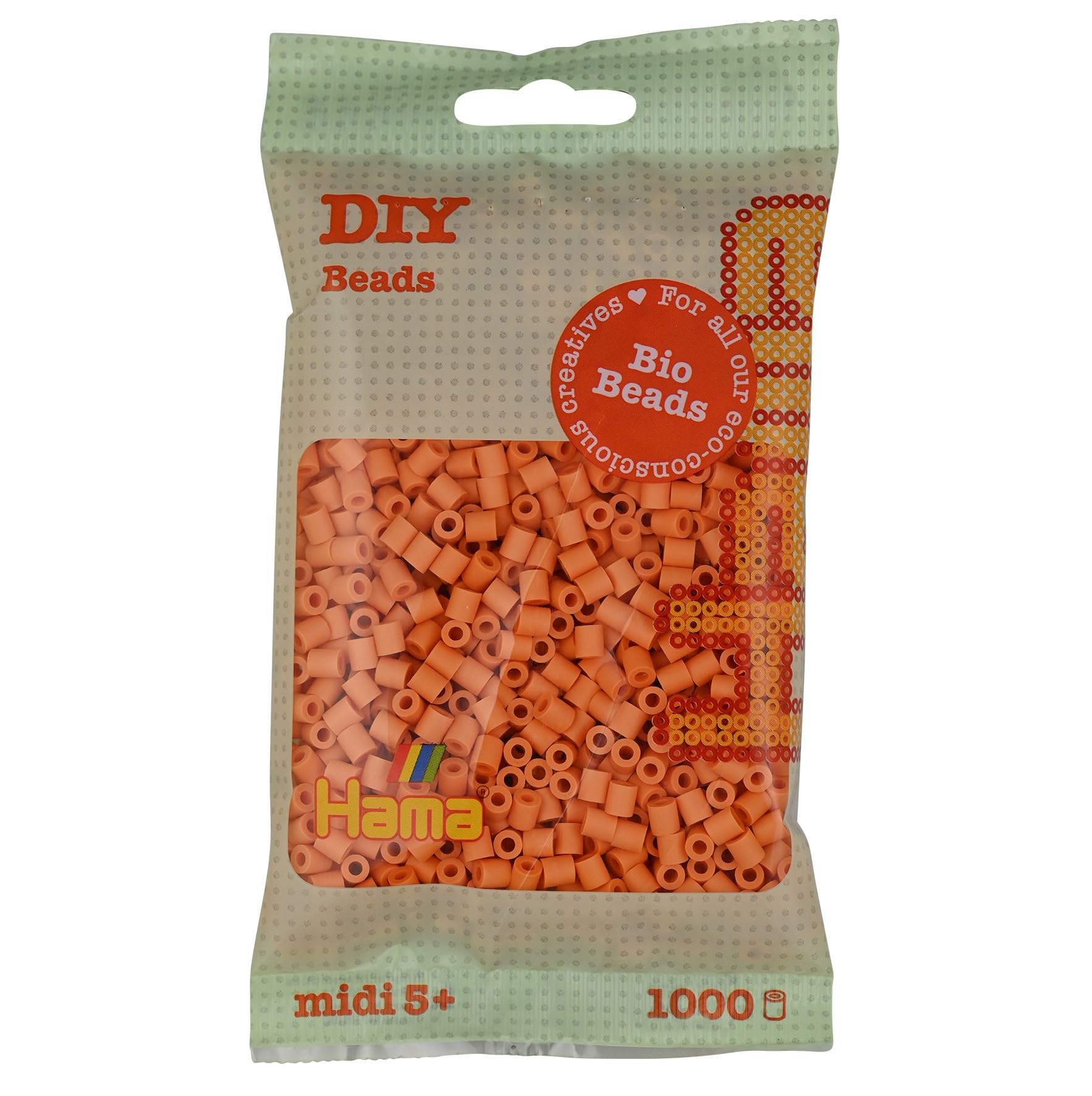Hama Midi Bio Beads Bag | Ca. 1000 zekeringskralen | mozaïek decoratie kunst en ambacht voor creatieve kinderen vanaf 5 jaar | Verschillende kleuren