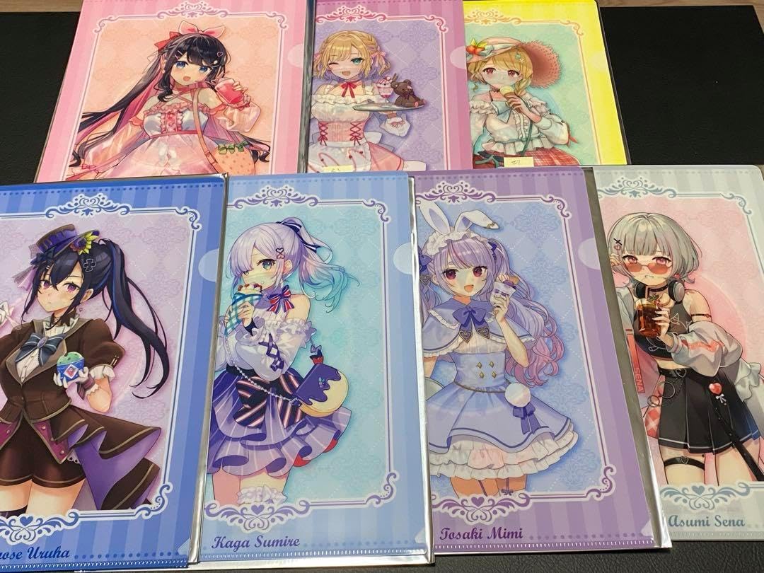 ぶいすぽ 缶バッジ クリアファイル gigo限定 ぶいすぽっ！ ギーゴ限定 キャンペーン クリアファイル クリアしおり GIGO クリアファイル しおり 第一弾7種コンプリートセット