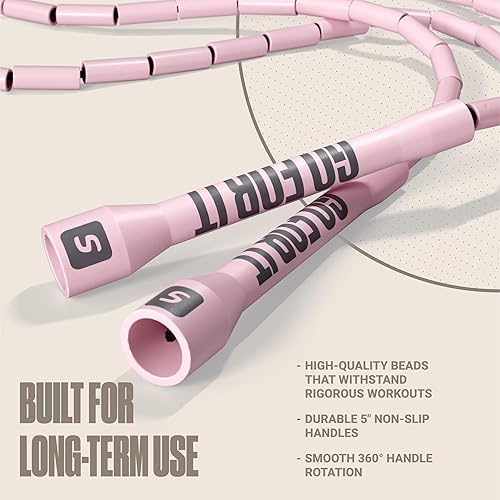 Miniatura 2 de Sportbit Elite - Cuerda de saltar con cuentas, cuerda de velocidad ajustable para fitness, crossfit, boxeo, sin enredos, ligera