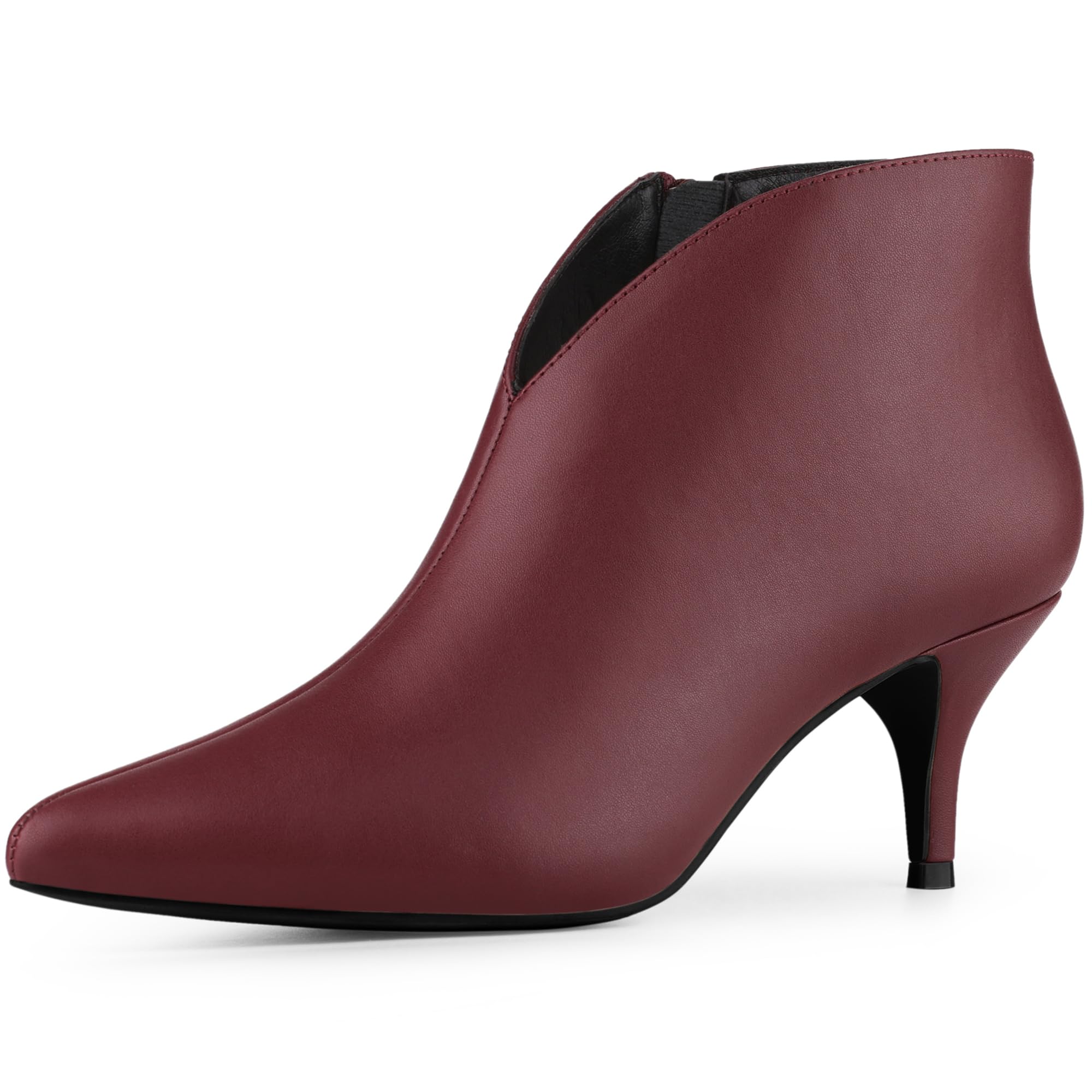 Allegra K Womens Cutout Pointy Toe Stiletto Heels Boots Ankle Booties
