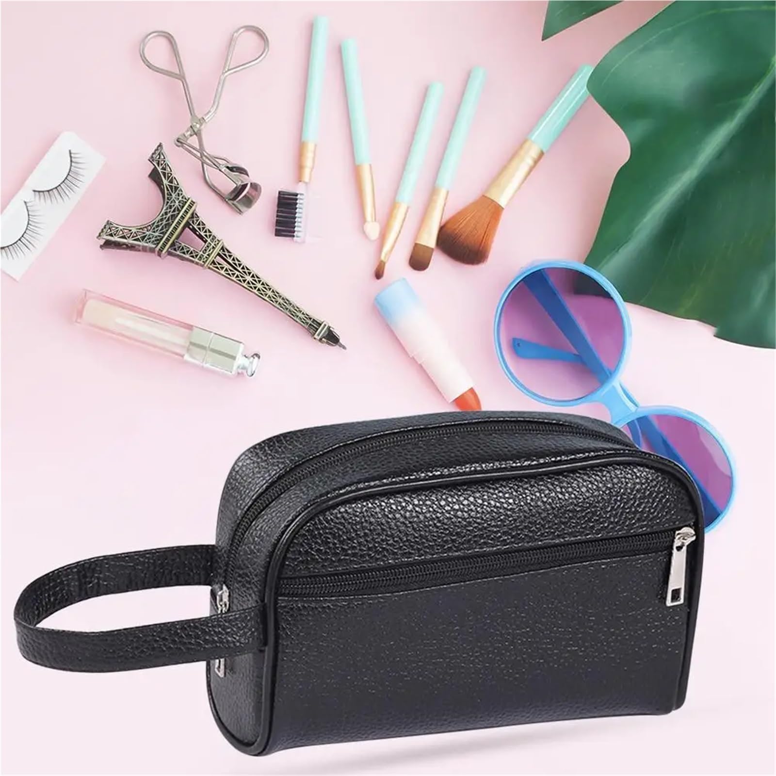 Neceser Bolso de Mano Vintage for Hombre y Mujer, Bolso de Mano pequeño de Cuero PU, Bolso de Almacenamiento for teléfono móvil Vintage, Bolsos para Hombre(S)