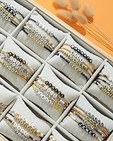 Vista 6 de Deinduser 1400 cuentas de letras – Cuentas de letras redondas blancas de 0.16 x 0.27 pulgadas para pulseras – Cuentas de letras acrílicas para hacer