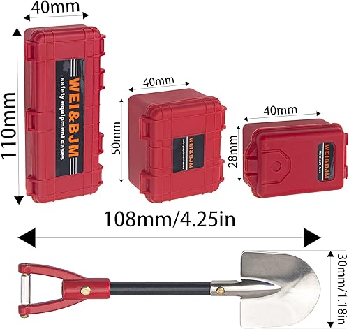 Miniatura 6 de Red elástica de equipaje y funda de equipaje y pala RC Accesorios de decoración compatibles con Traxxas TRX4 Axial SCX10 Redcat Gen7 D90 TF2 Tamiya