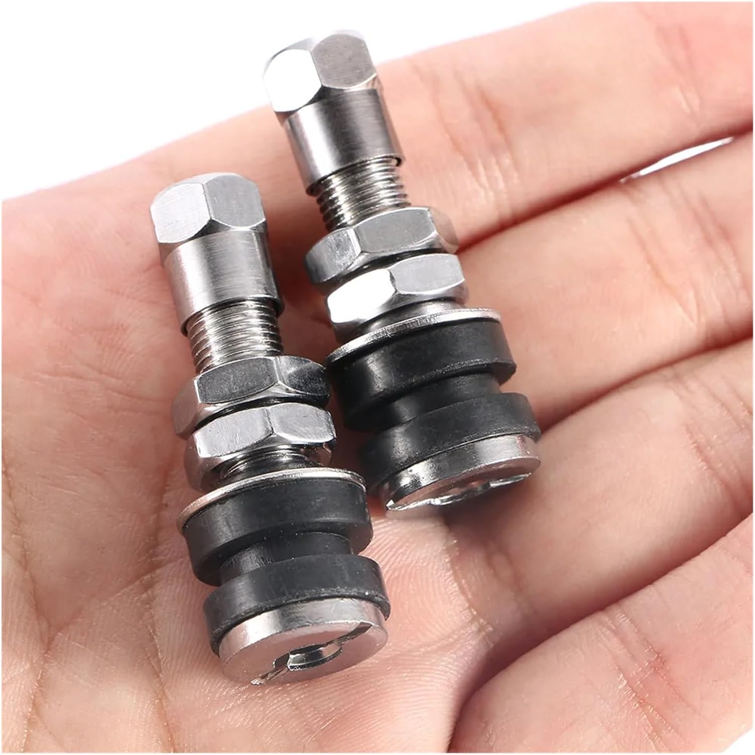 Metal Valve Stems 40-Piece Universal Tubeless Bicycle Tire Valve Accessory Kit for Tubeless Tires