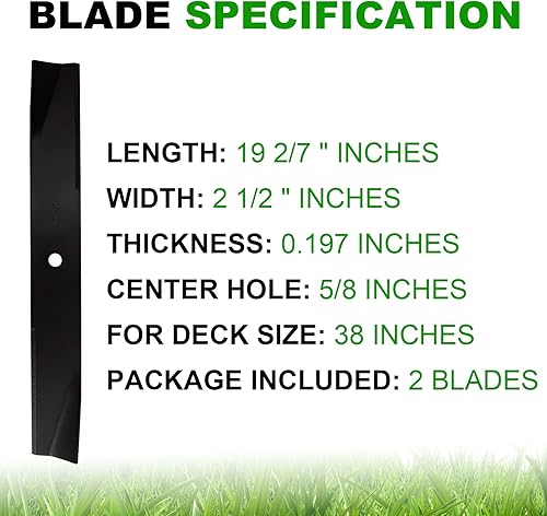 Miniatura 2 de AEagle Cortacésped Cuchilla de acolchado 14-7799 para cubierta de 38 pulgadas, Toro Time Cutter Z 14-4889 79-1720 79-3060 79-3061 88-5140-03