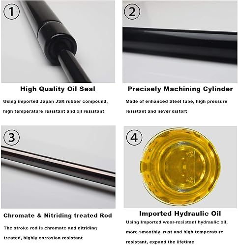 Miniatura 4 de 2 soportes de elevación de capó compatibles con Jeep Grand Cherokee 1999-2004 capó delantero cargado a gas amortiguadores amortiguadores 4048,