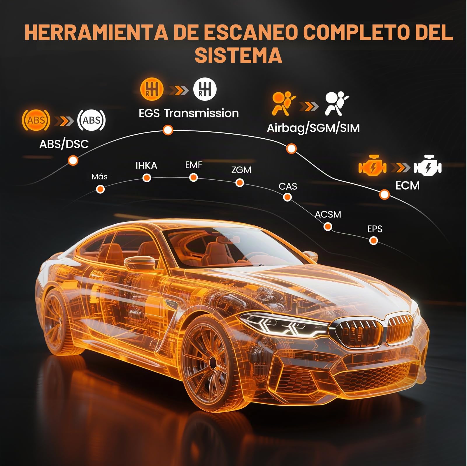 ANCEL BM700Pro Lector de código OBD2 Todo System Herramienta de Diagnosis