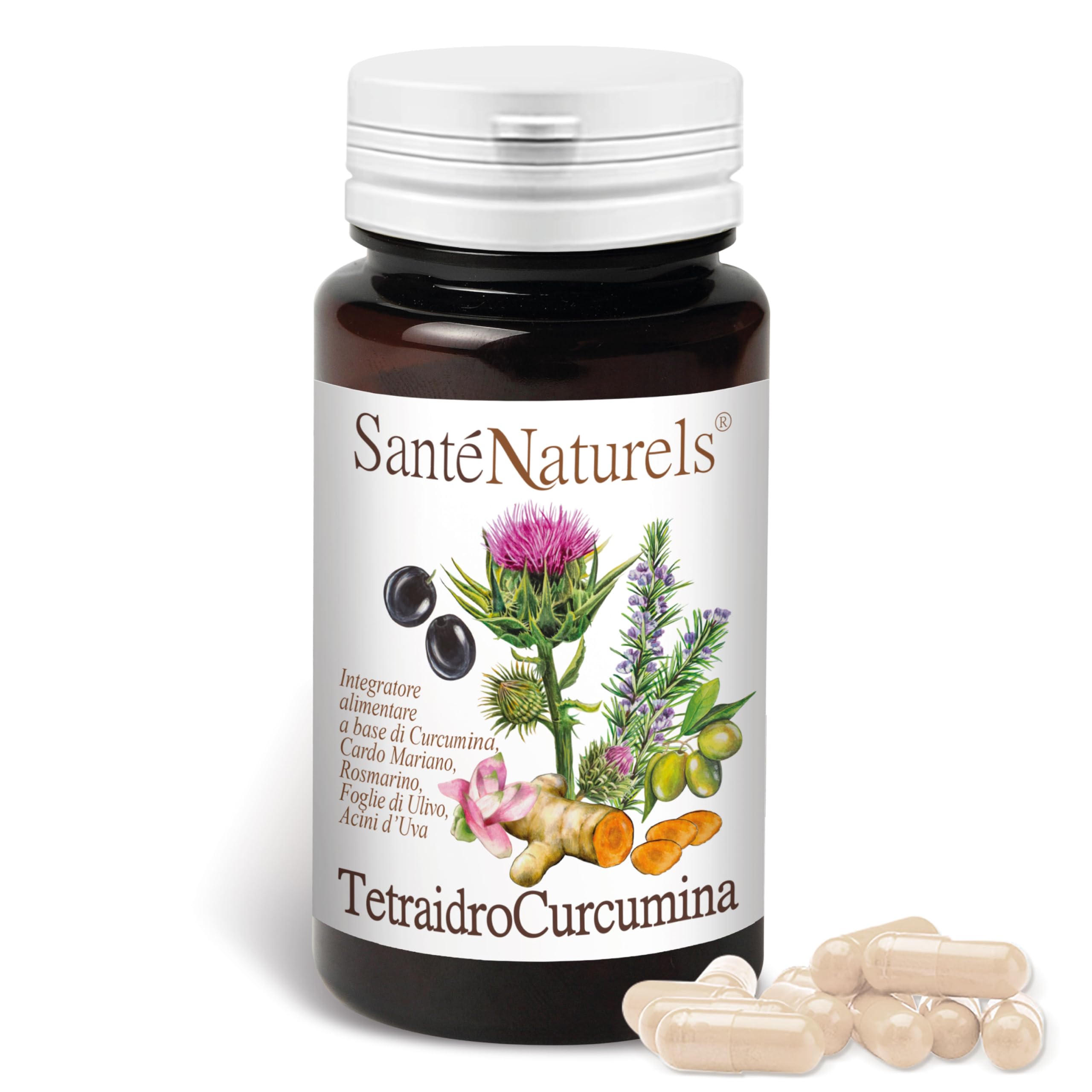 TetraIdroCurcumina ● 45 Capsule Vegetali da 450 mg ● L'Evoluzione della Curcumina ● Altissimo Assorbimento ● Integrata con altri estratti di erbe medicali per una azione sinergica.