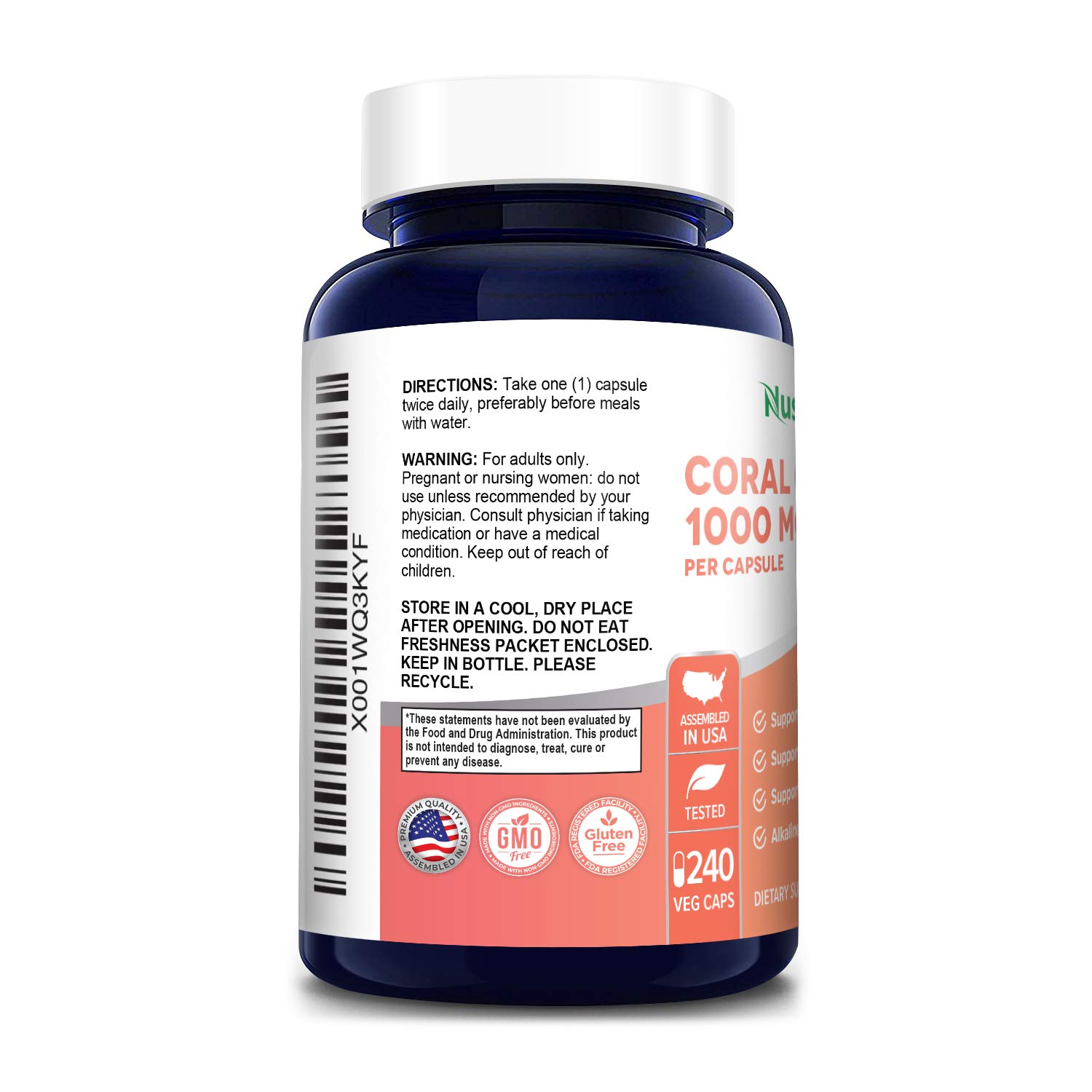 NOW Foods Coral Calcium 1000 Mg - 100 Gélules - Complément Alimentaire