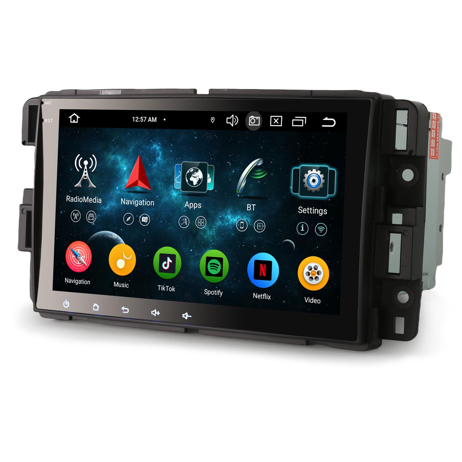 Erisin 8 Pulgadas Pantalla 8-Core 4GB+64GB Android 13 Radio Coche Bluetooth GPS Navegador para Chevrolet Buick GMC Hummer Avalanche Enclave Acadia Equinox CarPlay Android Auto Dab+ WiFi IPS Canbus