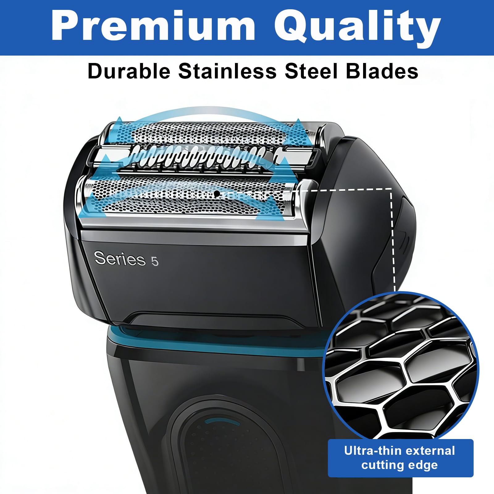 Braun Series 5 5050cc 5090cc 5070cc 5020s 5030s 5040s 52B głowica zamienna do golarki elektrycznej czarna