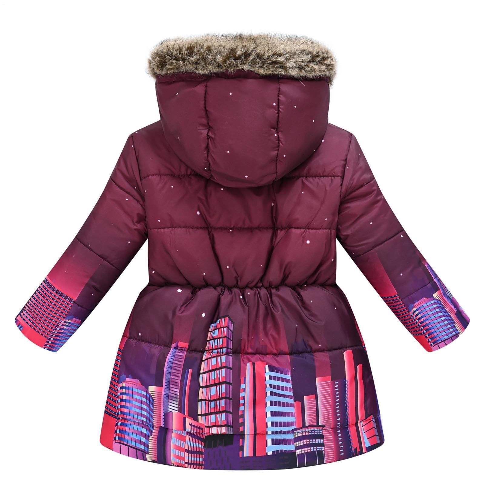 Ropa de abrigo de invierno para niños, abrigo de nieve, chaqueta suave y cálida para exteriores con capucha para niñas y niños, ropa cómoda para clima frío para la escuela, viajes y juegos