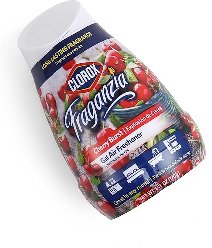 Miniatura 4 de Clorox Fraganzia Cono Ambientador de Gel, Aroma Explosión de Cereza - Ambientador Sin Enchufe, Sin Batería para Habitaciones Pequeñas, Armarios
