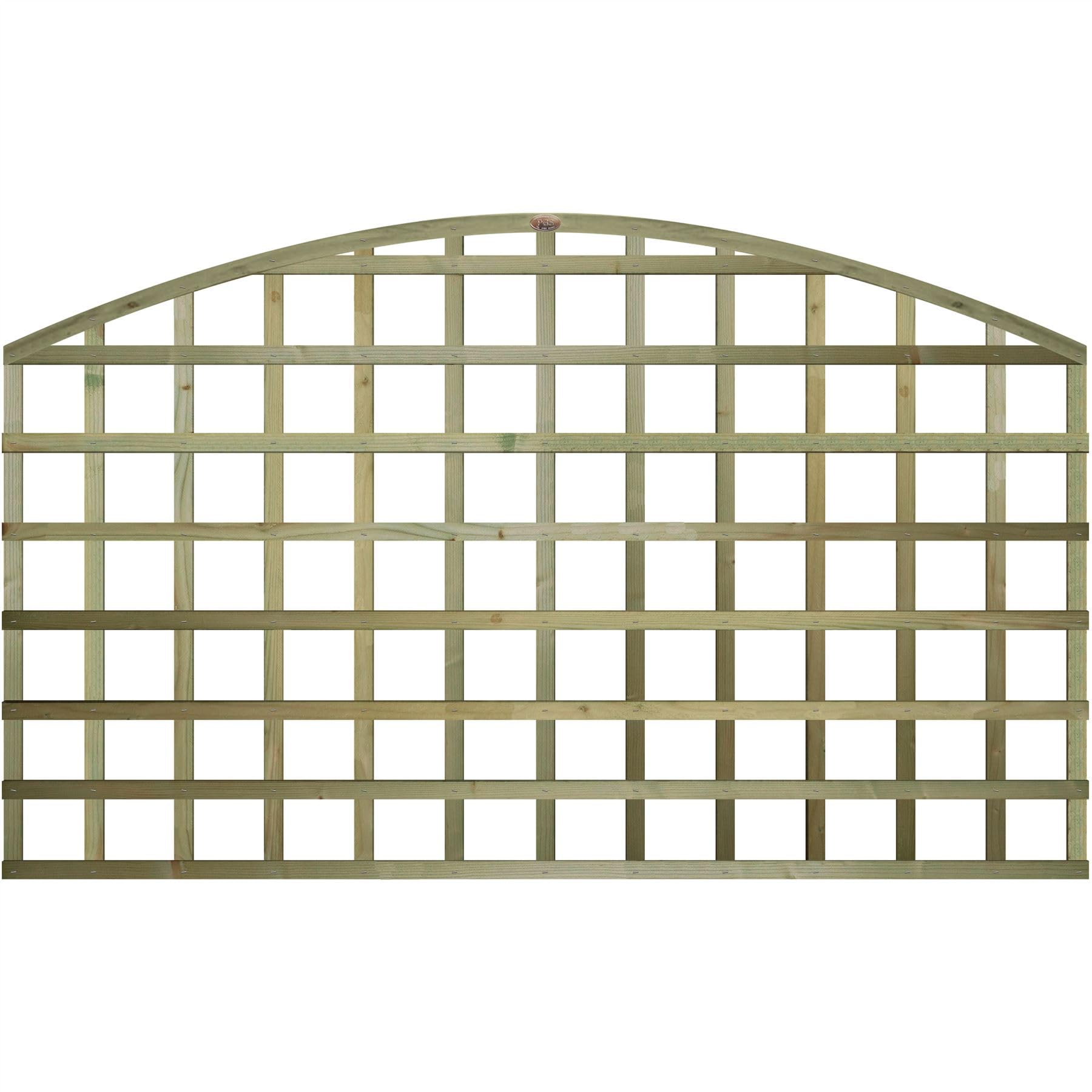 Premier Garden Supplies Pressure Treated (Tanalised) Standard Arch Top, 6Ft X 3Ft Wooden Fence Panel Trellis Topper, Privacy Extender For Garden Fencing | Decorative Arched Boundary Wall Lattice Extension (Wide: 182.8Cm X High: 111.5Cm)