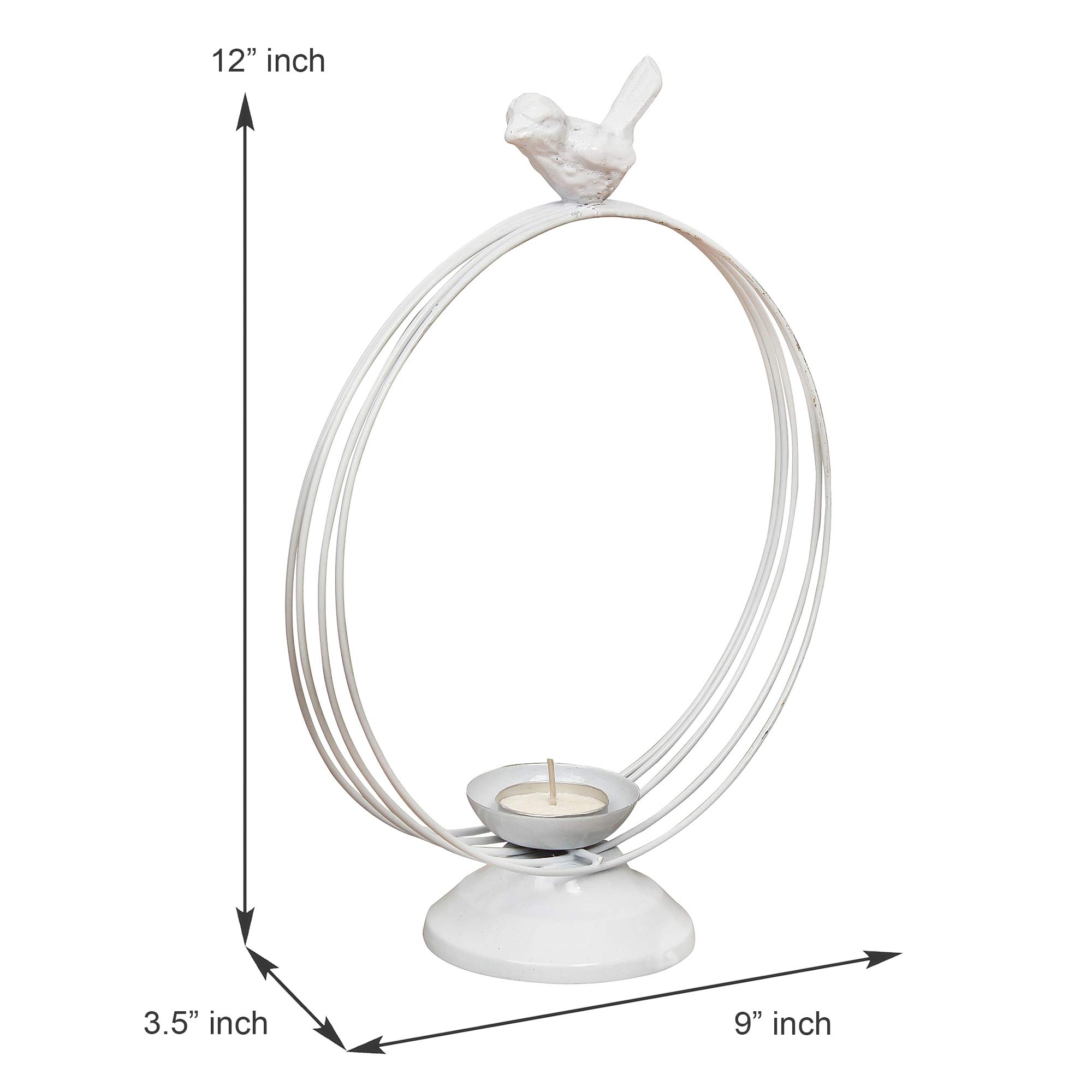 Webelkart Decorative White Birds Tealight Candle Holder for Home Decoration, for Home Room Bedroom Lights Decoration 3
