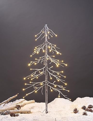 Miniatura 8 de Lightshare árbol de abeto con nieve 112L LED con 10L LED en estrella superior, 4 pies, blanco cálido