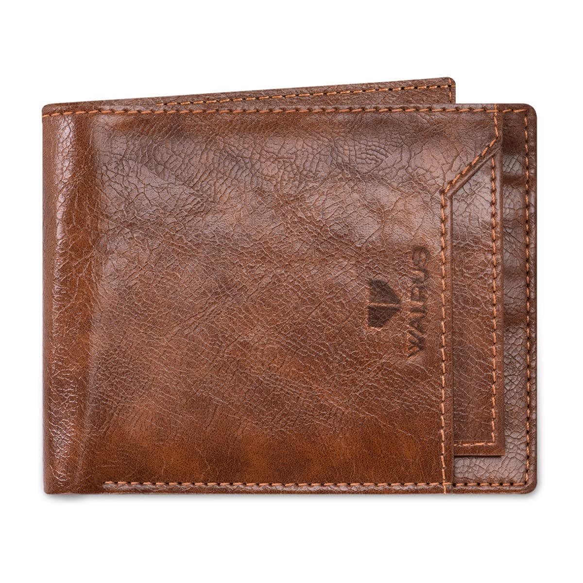 walrus Duke VII Vegan Leather Wallet | Brown | RFID Protected | Men's Card Holder | Nature-Friendly | 6 Card Pockets - Wallet for Men, Men’s Purse for Gift-picture-0