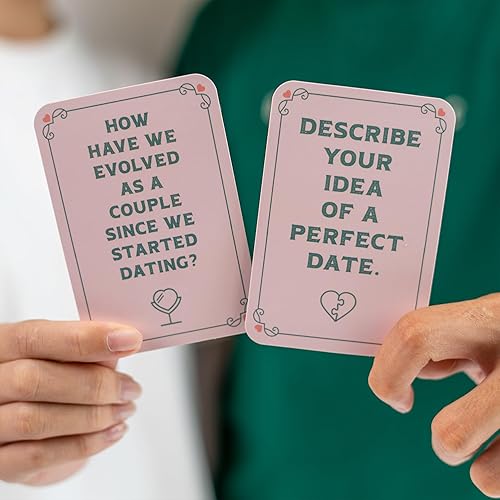 Miniatura 3 de Harmony Hearts - Juegos de cartas para pareja para una cita nocturna, 224 tarjetas de citas para conversación profunda, regalos románticos para